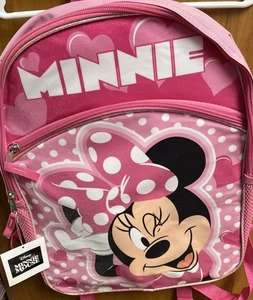 Disney Minnie 16" rosa Schulrucksack mit Front- und Seitentaschen - Bild 1 von 1