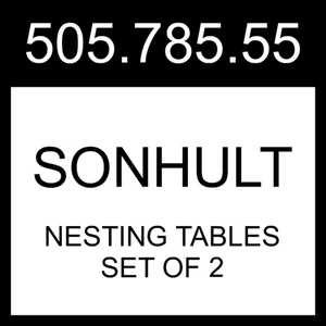 IKEA SONHULT Nesting Tables Set Of 2 Yellow/birch Effect 505.785.55 - Picture 1 of 1