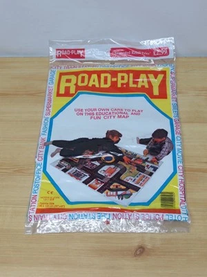 Vintage 1980s Kids Road Play Vinyl Floor Mat 120x90cm Great For Matchbox - New - Image 1 of 4