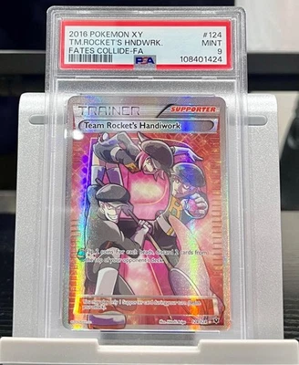 Team Rocket's Handiwork (Full Art) 124/124 Fates Collide Holo PSA 9 - Image 1 of 2