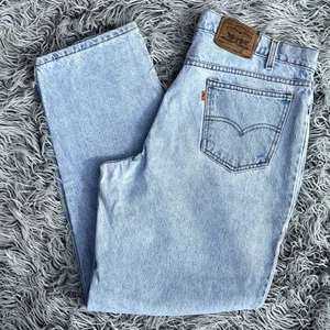 Jeans uomo Levi's 550 arancione tab relaxed fit denim anni 90 36 husky 100% cotone - Foto 1 di 8