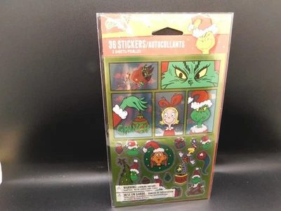 Hojas adhesivas de Navidad American Greetings Dr. Seuss' Cómo el Grinch robó 36 piezas Foto 1 de 2