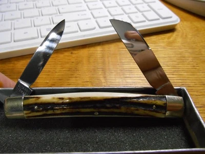 nice Vintage Gutmann Solingen Germany stagHen & Rooster Half Congress with box - Image 1 of 4