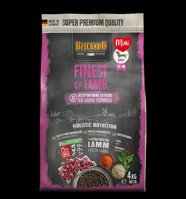 Belcando Finest GF LAMB 4 kg Trockenfutter Hundefutter XS-M Lamm getreidefrei - Bild 1 von 3
