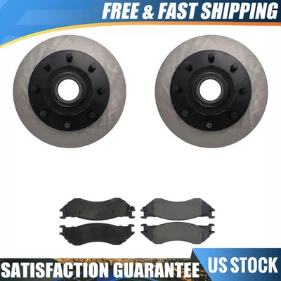 Rotores y pastillas de freno delanteros centrados 3 piezas para Ford F-150 1999 2000 2001 2002 2003 Foto 1 de 4