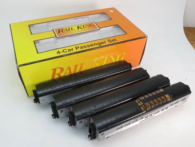 RailKing by MTH 30-6715 Penna. 4-Car 60' Streamlined Passenger Set, O Gauge - Image 1 of 4