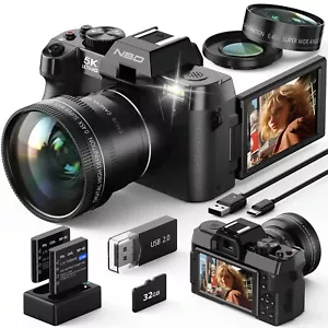 5K Digitalkameras 48MP 3'' Autofokus Vlogging Kamera für Fotografie mit Flash - Bild 1 von 9