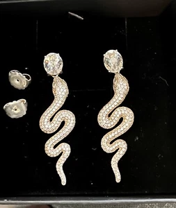 Thomas Sabo Vintage rare Large pave snake earrings boxed collectors sparkle - Picture 1 of 11