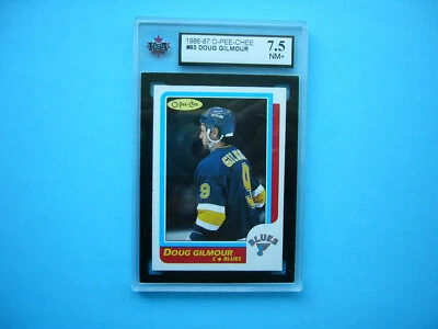 1986/87 O-PEE-CHEE NHL HOCKEY CARD #93 DOUG GILMOUR KSA 7.5 NM+ SHARP+ 86/87 OPC - Image 1 of 2
