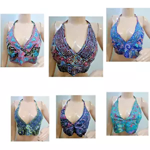 Sexy Women's Halter Crop Tops Lace Bustier Ladies Vest Bralet Camisole Tank Tops - Picture 1 of 8