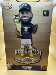 NBA LEBRON JAMES Los Angeles Lakers 2020 NBA Champions 4X Bobblehead FOCO Trophy - Picture 1 of 4