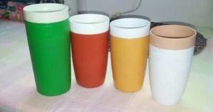 Vintage Mid Century verschiedene Thermo-o-Ware Becher / 4 Stück - Bild 1 von 4