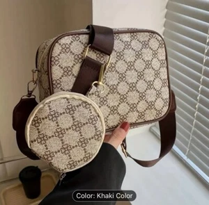 Bolso Bandolera Patrón Geométrico, Bolso de Hombro de Cuero PU para Mujer con Monedero - Imagen 1 de 2