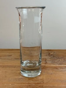 Modern Sleek Heavy Clear Glass Heavy Bottom Minimalist Vase - Picture 1 of 1