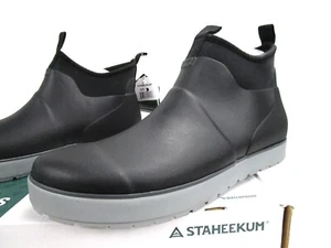 Staheekum Herren Regenstiefel, Schwarz Chelseaschuh Wasserdicht Gummi, Rutschfest - Bild 1 von 7