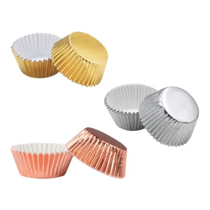 300PCS Thickened Aluminum Foil Cups Cupcake Liners Cake Muffin Molds for Baking - Picture 1 of 12