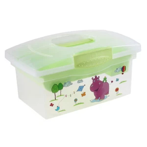 Traveller Hippo grün Spielzeugbox Reisebox für Baby oder Kinder - Bild 1 von 1