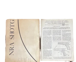 NRA Shotgun Target Large Paper Firearms Fact Sheet Pistols M1911 Diagram Vintage - Picture 1 of 14