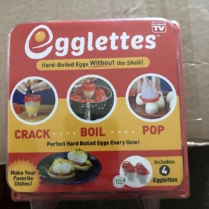 EGGLETTES Hard Boiled Egg Maker, 4 count New in Box. - Picture 1 of 5