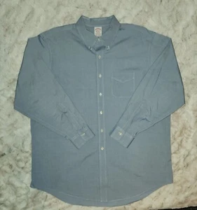 Brooks Brothers Blue 18-35 Madison dress shirt mens 100% American Supima Cotton  - Imagen 1 de 10