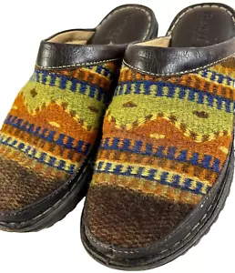 Born Southwest coperta mulo slip on scarpa comoda azteca multicolore lana pelle 8 - Foto 1 di 10