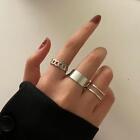 1 Set Women Silver Rings Accessories Adjustable Ring Punk Jewellery Gift