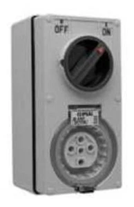 Clipsal 56-SERIES SWITCHED SOCKET 3-Pole 20A 500V 5-Pin Round, Interlocked GREY - Picture 1 of 1