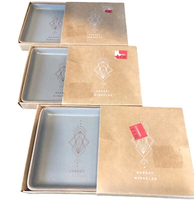 Lot Of 3 Pier 1 Imports Decorative Ceramic Trinket Jewelry Tray w/ Gift Box - Image 1 of 4