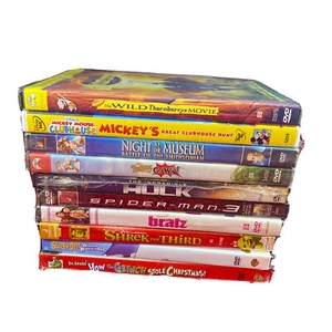 10 Kinderfilme Bratz Thornberrys Rugrats Shriek Grinch Hulk SpiderMan versiegelt - Bild 1 von 3