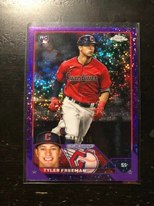 Tyler Freeman 2023 Topps Chrome #16 RC Purple Speckle /299 Guardians Rookie PWE - Bild 1 von 2