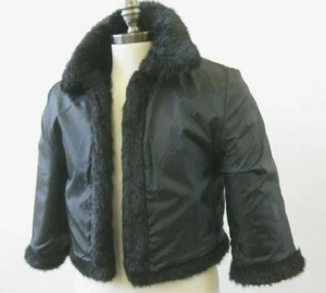 NWT MIXIT Reversible Short Jacket Coat Faux Fur Dressy Size L/XL - Picture 1 of 8