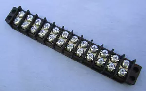 13-1412, Philmore 12 Position Dual Row Terminal Block Barrier Strip ~ 30A @ 300V - Picture 1 of 1