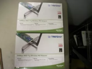 ADAPTADOR INALÁMBRICO PC TRENDNET TEW-423PI 54MBPS 802.11G NUEVO SELLADO QTY-10 - Imagen 1 de 1