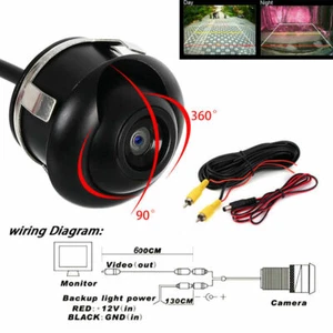 360° HD Car Rear View Reverse Back up Camera Waterproof D ют E9N1 Q6J5 - Bild 1 von 12