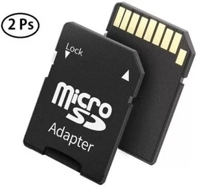 MICRO SD ZU STANDARD SD SDHC SPEICHERKARTEN ADAPTER KONVERTER ~2er-Pack~ - Bild 1 von 3