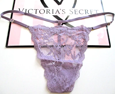 VICTORIA'S SECRET DREAM ANGELS V-String Thong Panty VS Purple Frozen Plum S M XL - Image 1 of 4