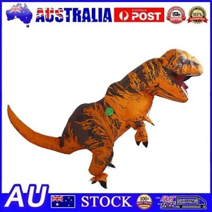 Kids 120-140cm Inflatable T Rex Dinosaur Costume Brown for Festive Events - Picture 1 of 19