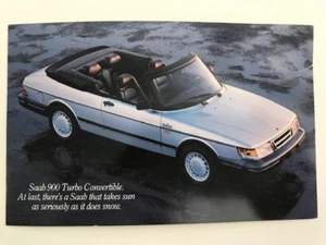 Vintage Saab Turbo Convertible postcard 1987 - Bild 1 von 2