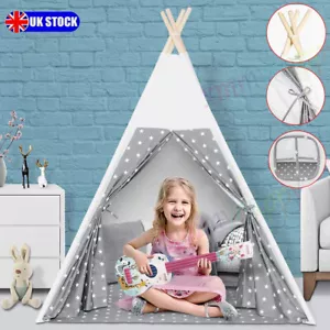 Kids Teepee Indian Tent Play House Indoor Outdoor Portable Tent Child Gifts DIY - Picture 1 of 43