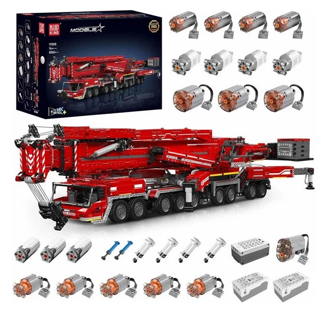 MouldKing 17008 | 8506 Teile | RC Technik Kranwagen Rot Ferngesteuert | Neu OVP