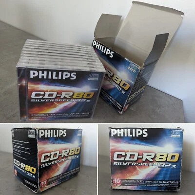Philips CD-R 80 Min Silverspeed 32x 700MB Recordable Blank Disc 10 Pack Sealed - Image 1 of 4