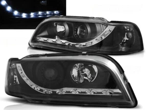 Headlights for Volvo S40/V40 1996 1997 1998 1999 2000 VR-1595 Daylight Black - Picture 1 of 1