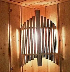 Pantalla de lámpara pantalla de madera lámpara de sauna - Imagen 1 de 8