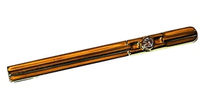 Krawatten-Nadel Klammer, Krawatten-Halter Schieber Gold 333/ooo - Picture 1 of 9