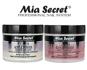 Mia Secret Acrylic Powder COVER - WHITE PORCELAIN, PIEL CANELA 2 oz 2pc Set - Picture 1 of 2