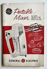 Vintage General Electric GE Portable Mixer Instructions & Recipe Book Booklet