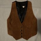 Phoenix Usa Outerwear Western Cowgirl Leather Vest Suede Large Brown