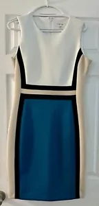 Calvin Klein Women’s Color Block Sheath Dress - Size 12 - Picture 1 of 3