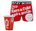 Coca Cola Boxer Briefs in Gift Cup Men's Size S, L, XL, Soda Crazy Underwear B55