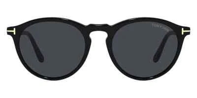 Tom Ford Aurele TF904 01A Black Plastic Round Sunglasses Frame 52-19-145 sd* - image 1 of 2